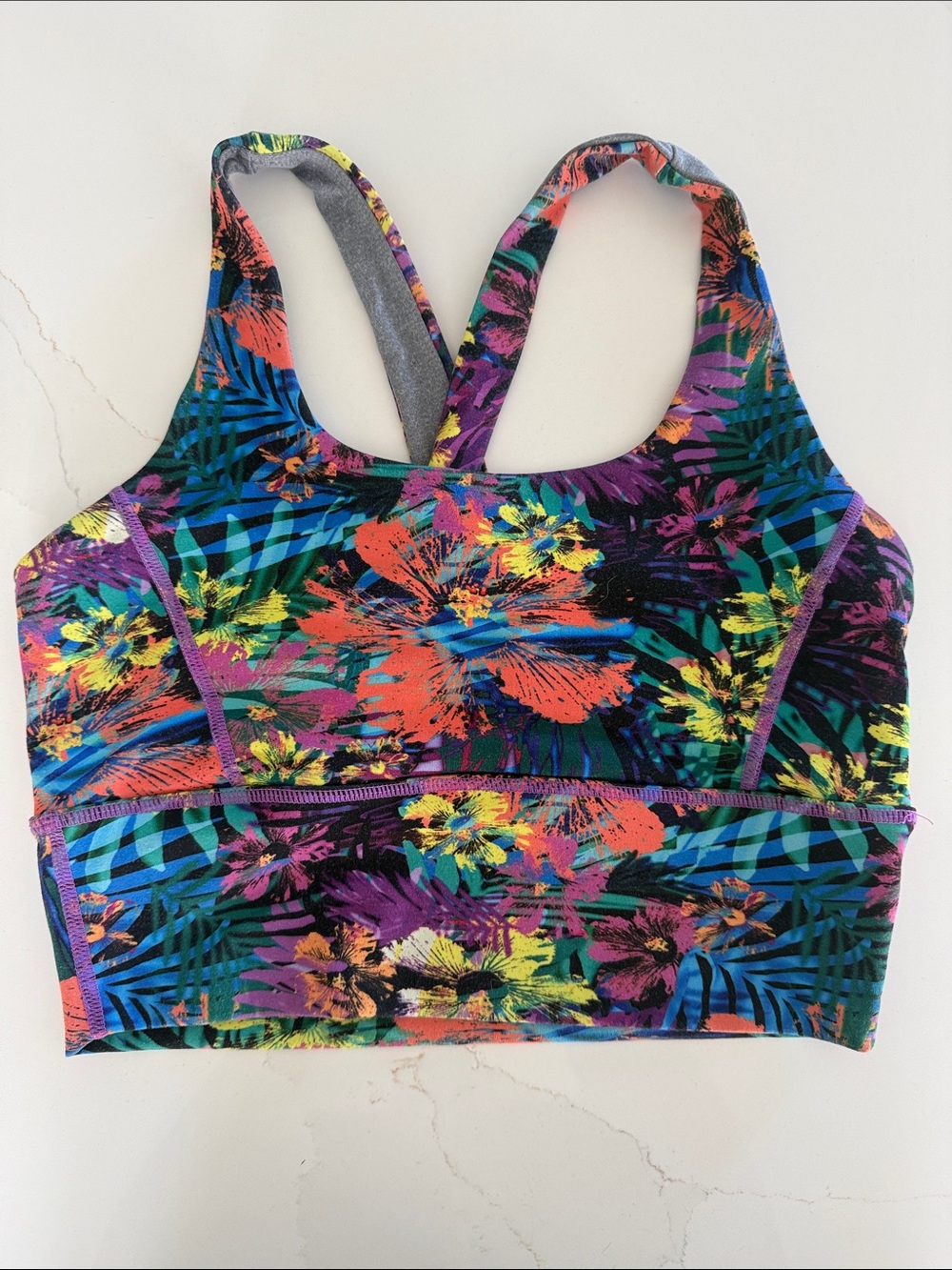 Born Primitive Multicolor Tropical Floral One-Piece Swim Top